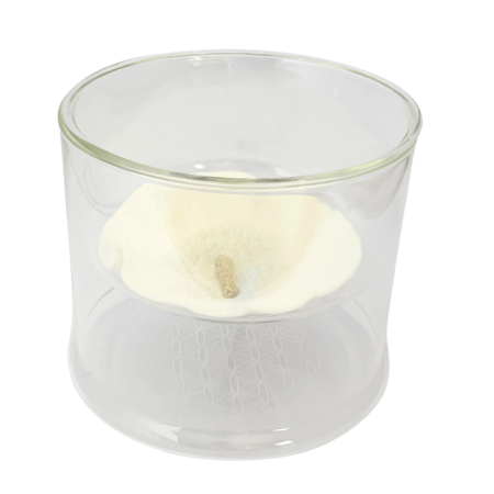 Self Watering Pot - Etched Flower of Life 160mm 