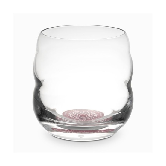 Nature's Design Mythos Crown Chakra 250ml drinking glass with violet chakra symbol